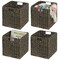 mDesign Woven Seagrass Home Storage Basket for Cube Furniture